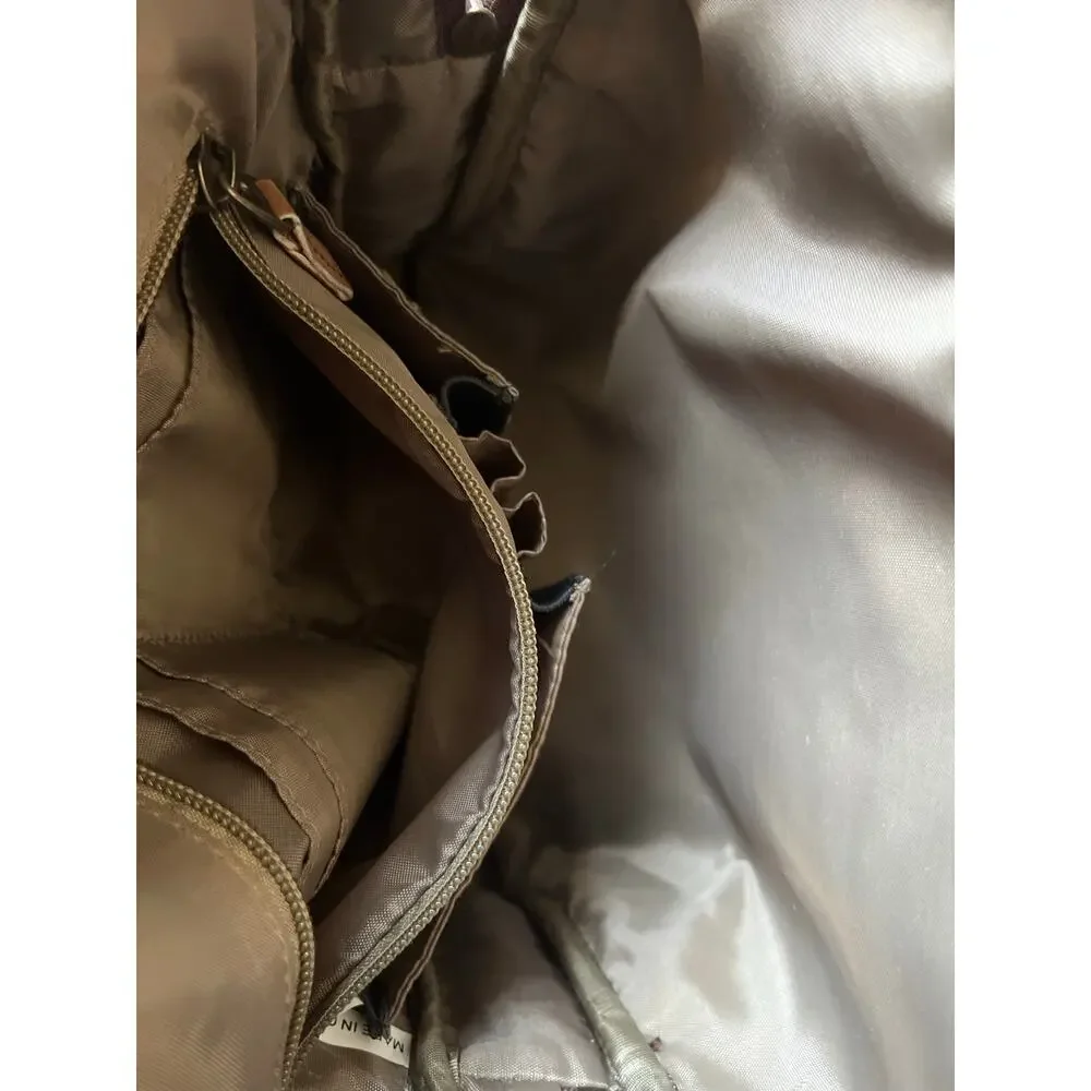 Vintage The Territory Ahead Leather Shoulder Bag Tan Brown Rugged Satchel